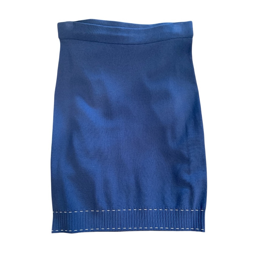 Bloomings Amsterdam Bkue Knit pull on skirt 
Size Medium